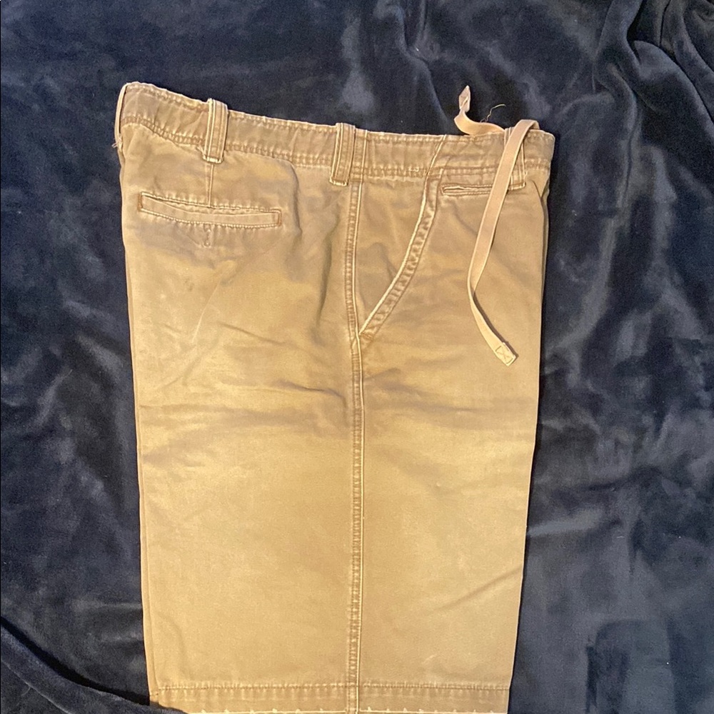 Aeropostale Tan and Blue Striped Shorts